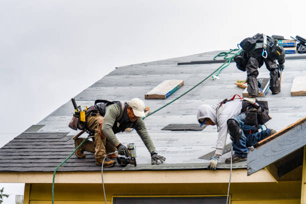 Professional Roof Installation technician working in Eastport, ME